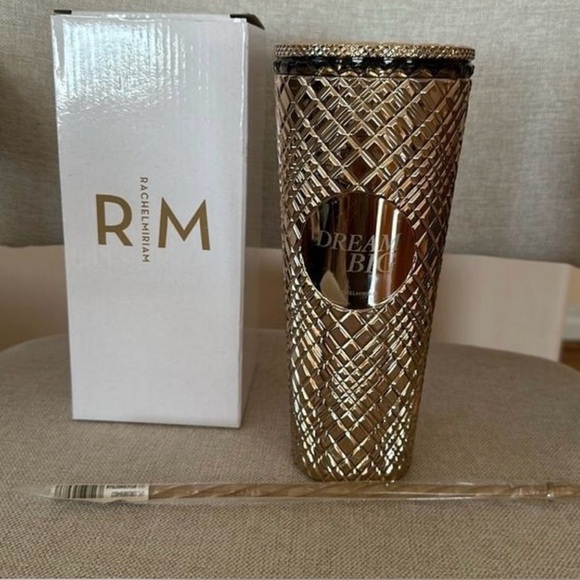Rachel Miriam Dream Big Gold Reusable Tumbler 20 oz - Picture 1 of 2